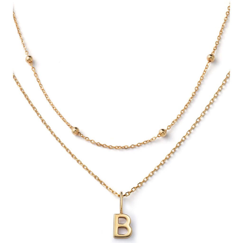 Ana Luisa 10k Gold Layered Letter Necklace In B