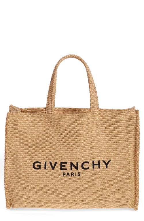Givenchy Soft Raffia G-tote In Brown