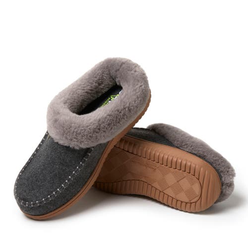 Dearfoams Women's Atley Clog Slipper In Dark Heather Grey