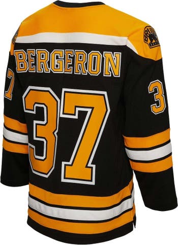 Men's Fanatics Branded Patrice Bergeron White Boston Bruins Away