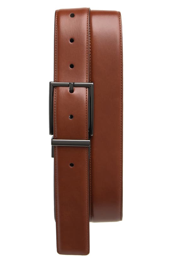 Shop Original Penguin Leather Belt In Brown