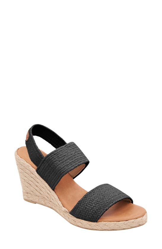 Shop Andre Assous André Assous Allison Espadrille Wedge Sandal In Black