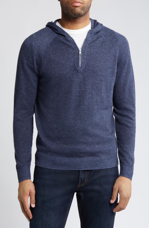 Crown Crafted Holden Linen Blend Hoodie in Navy