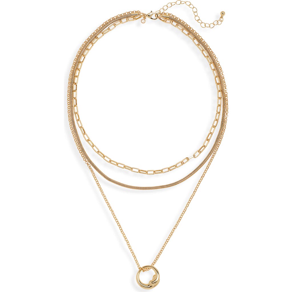 Nordstrom Rack Layered Chain Necklace In Gold