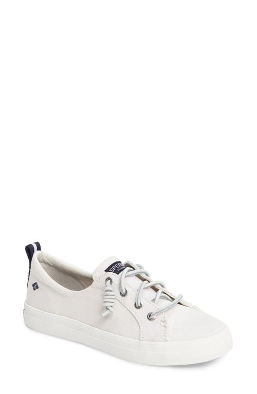 Crest Vibe Slip-On Sneaker in White Canvas