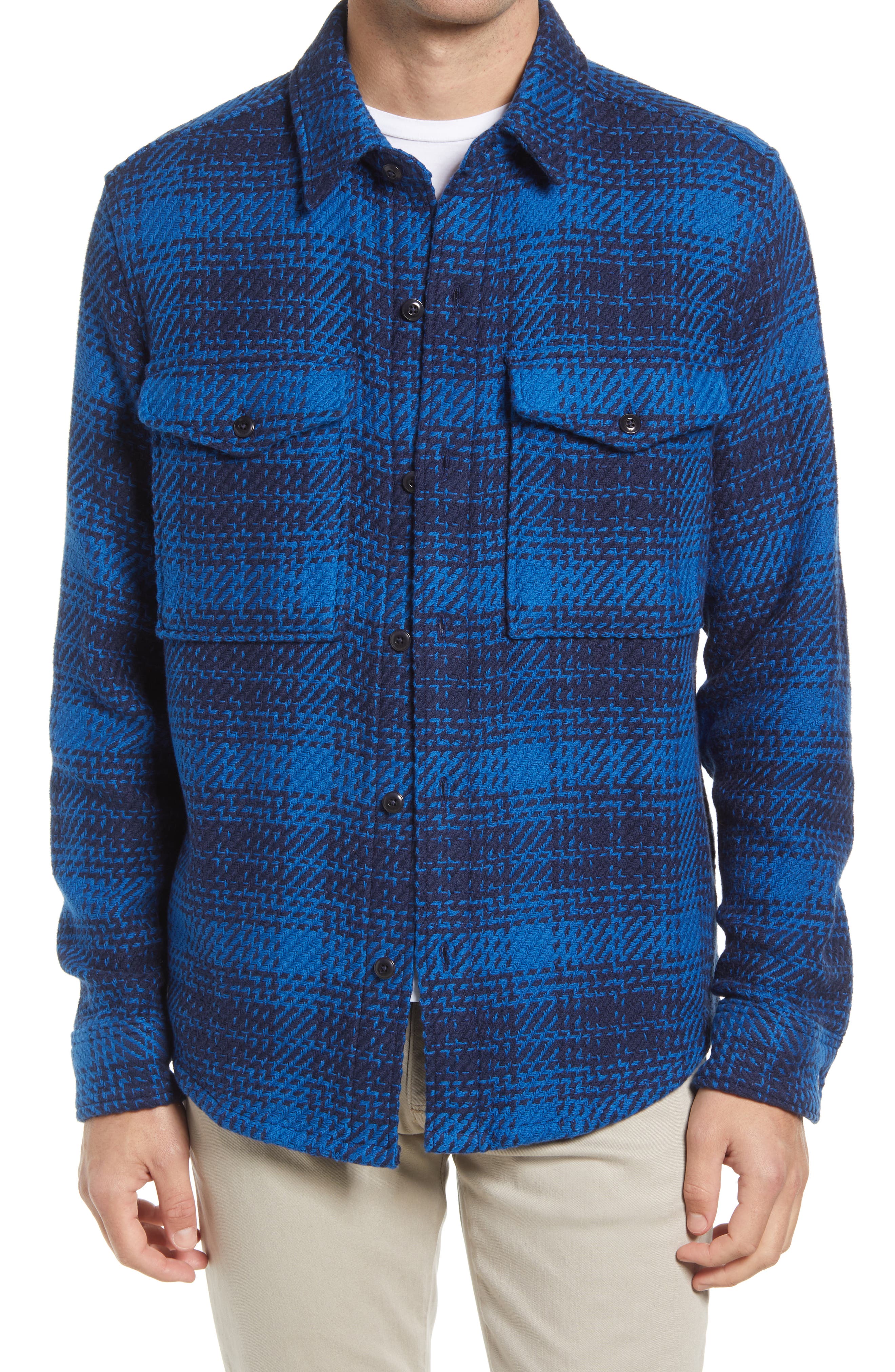 Outerknown Cloud Weave Organic Cotton & Recycled Cotton Button-Up