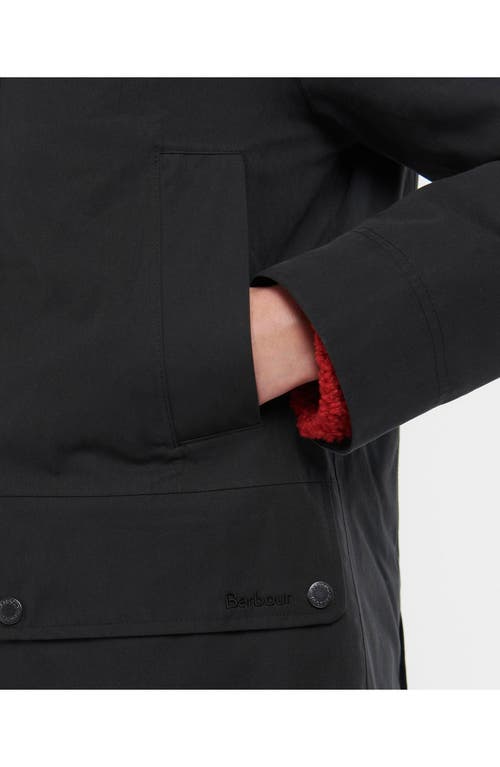Barbour Winter Beadnell Womens Waterproof Jacket In Black/ancient