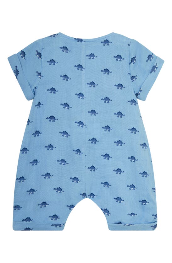 Shop Jojo Maman Bébé Jojo Maman Bebe Dinosaur Cotton Romper In Denim