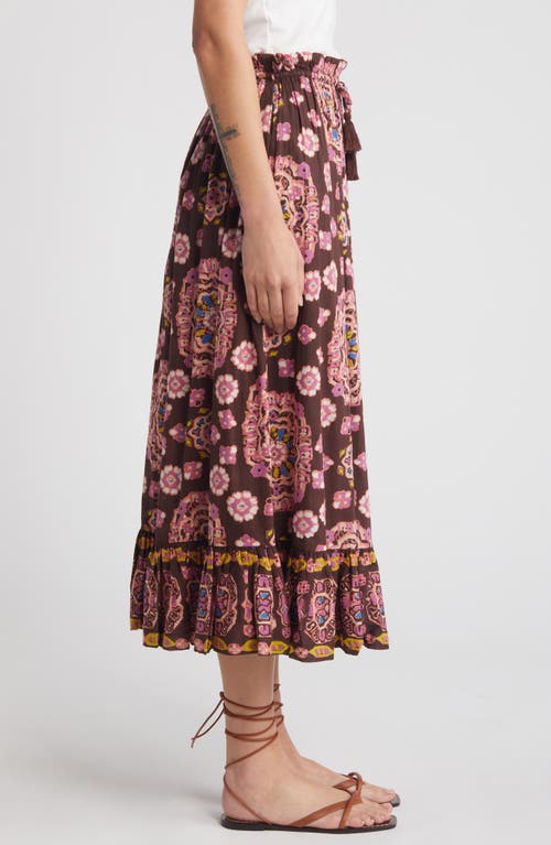 Shop Cleobella Casey Organic Cotton Voile Maxi Skirt In Avalon Print