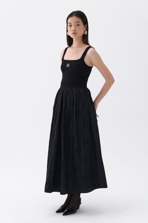 Shop Nocturne Beaded Maxi Skirt In Black