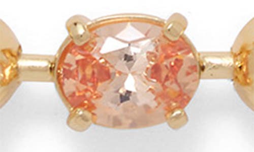 Lady Grey Selene Ball Chain Necklace In Gold/peach
