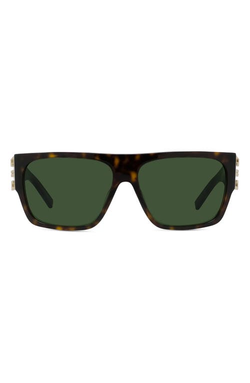 Givenchy 4g 62mm Rectangular Sunglasses In Brown