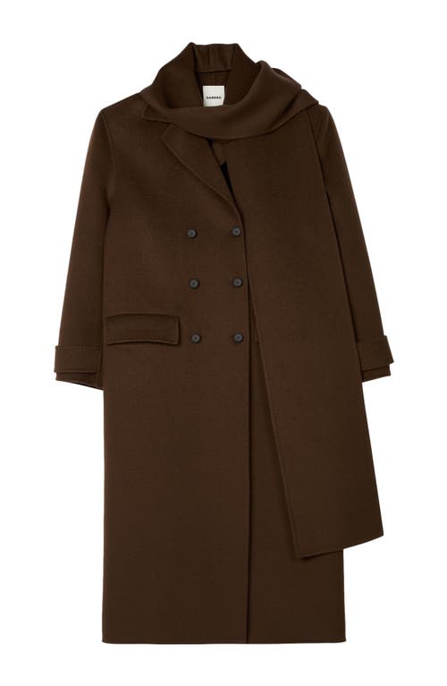 Shop Sandro Oversized Wool Coat In Olive Green