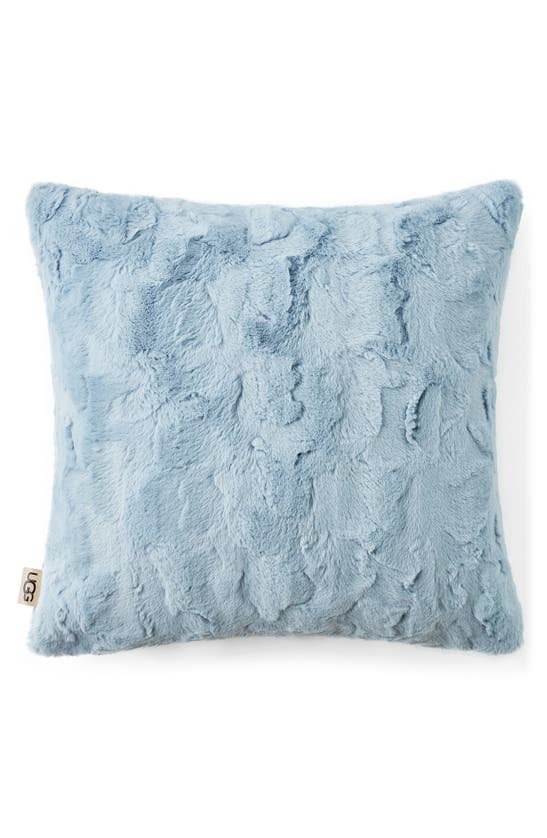 Shop Ugg Olivia Faux Fur Accent Pillow In Ocean Mist
