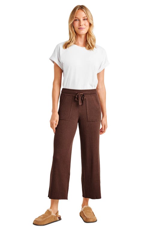 Shop Splendid Georgie Rib Wide Leg Crop Pants In Spice