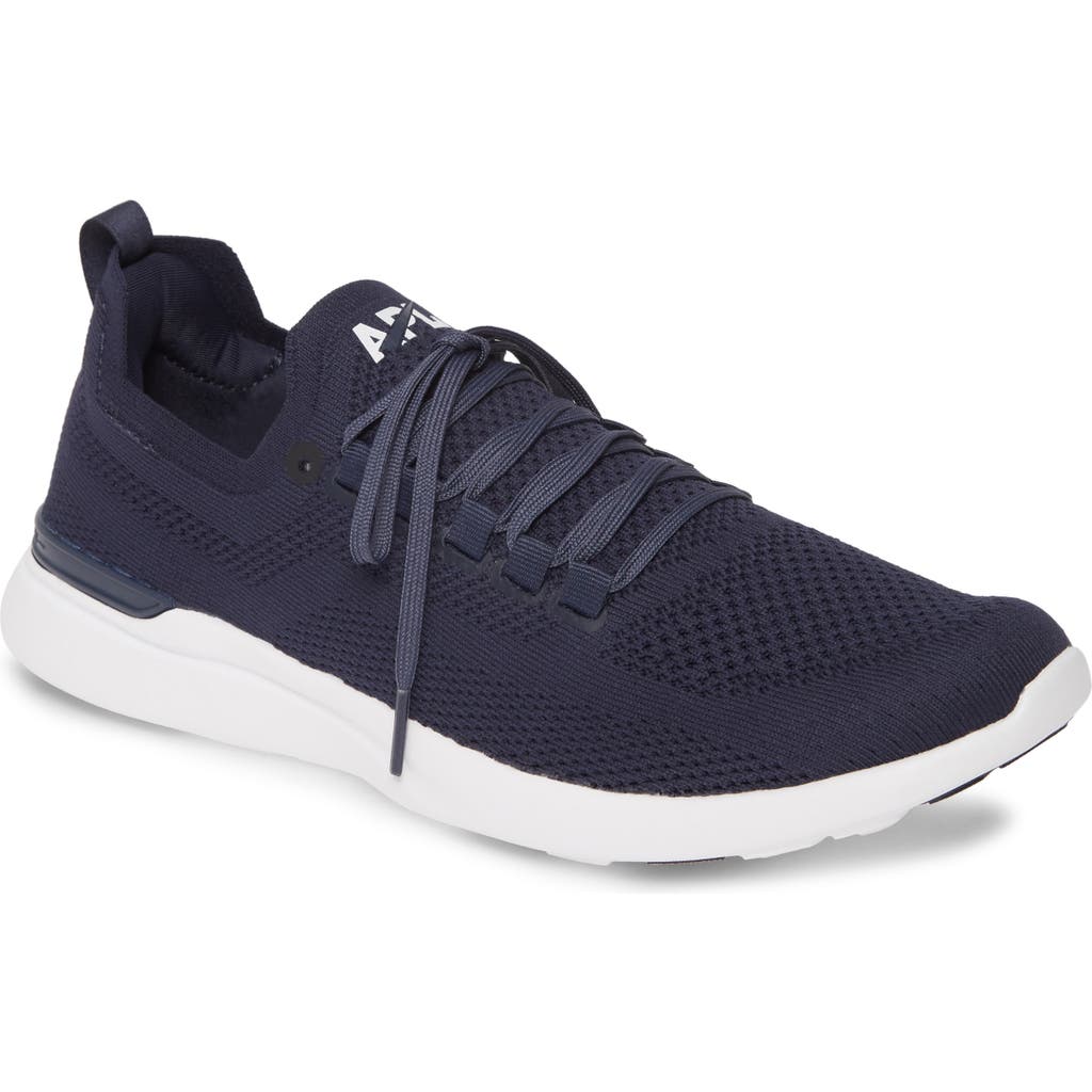 Apl Athletic Propulsion Labs Apl Techloom Breeze Knit Running Shoe In Midnight/white