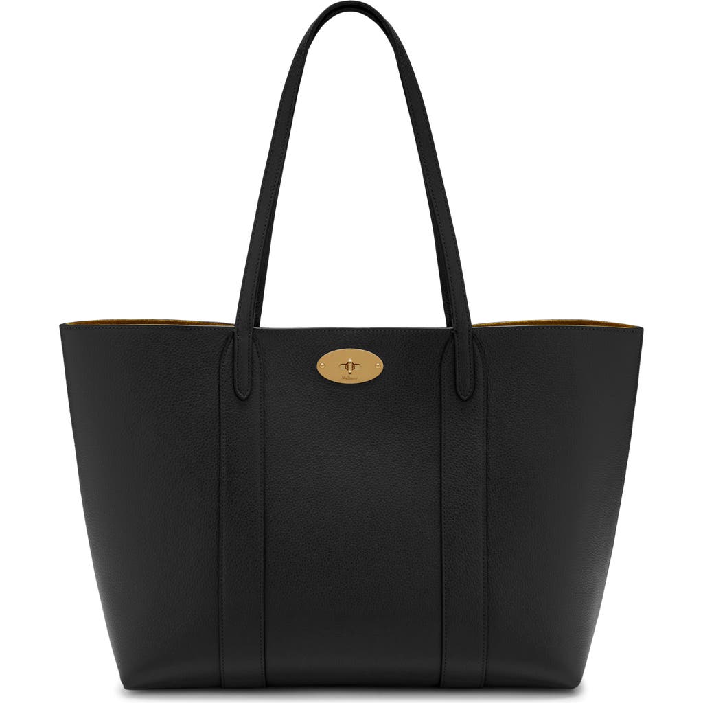 Mulberry Bayswater Leather Tote In Black/oak