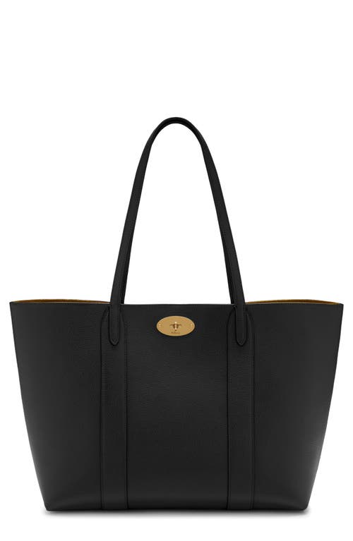 Mulberry Bayswater Leather Tote in Black/Oak at Nordstrom
