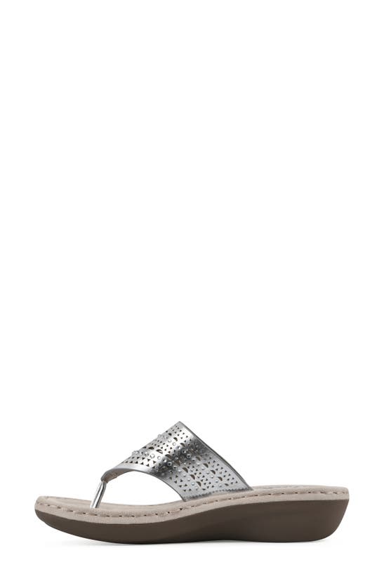 Cliffs By White Mountain Candyce Wedge Sandal In Silver/ Metallic/ Smooth