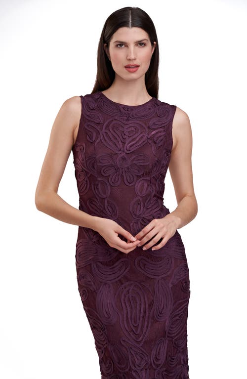 Shop Js Collections Meli Soutache Cocktail Midi Dress In Plum Purple