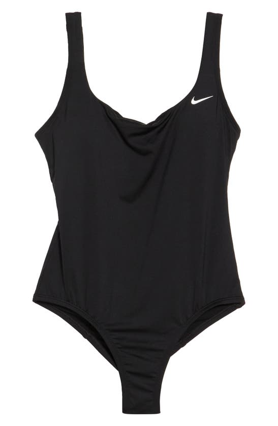 Nike Black Essential U-back One-piece Swimsuit In Black