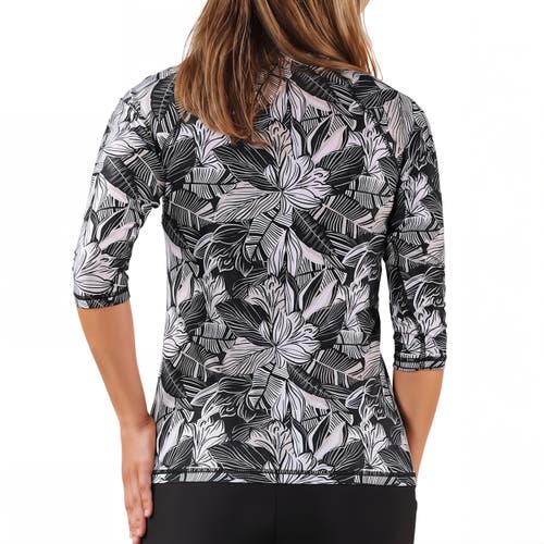 Uv Skinz V-neck Sun & Swim Shirt In Woodblock Tropics
