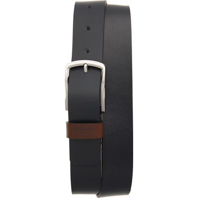 Ted Baker London Parmar Leather Belt, Navy