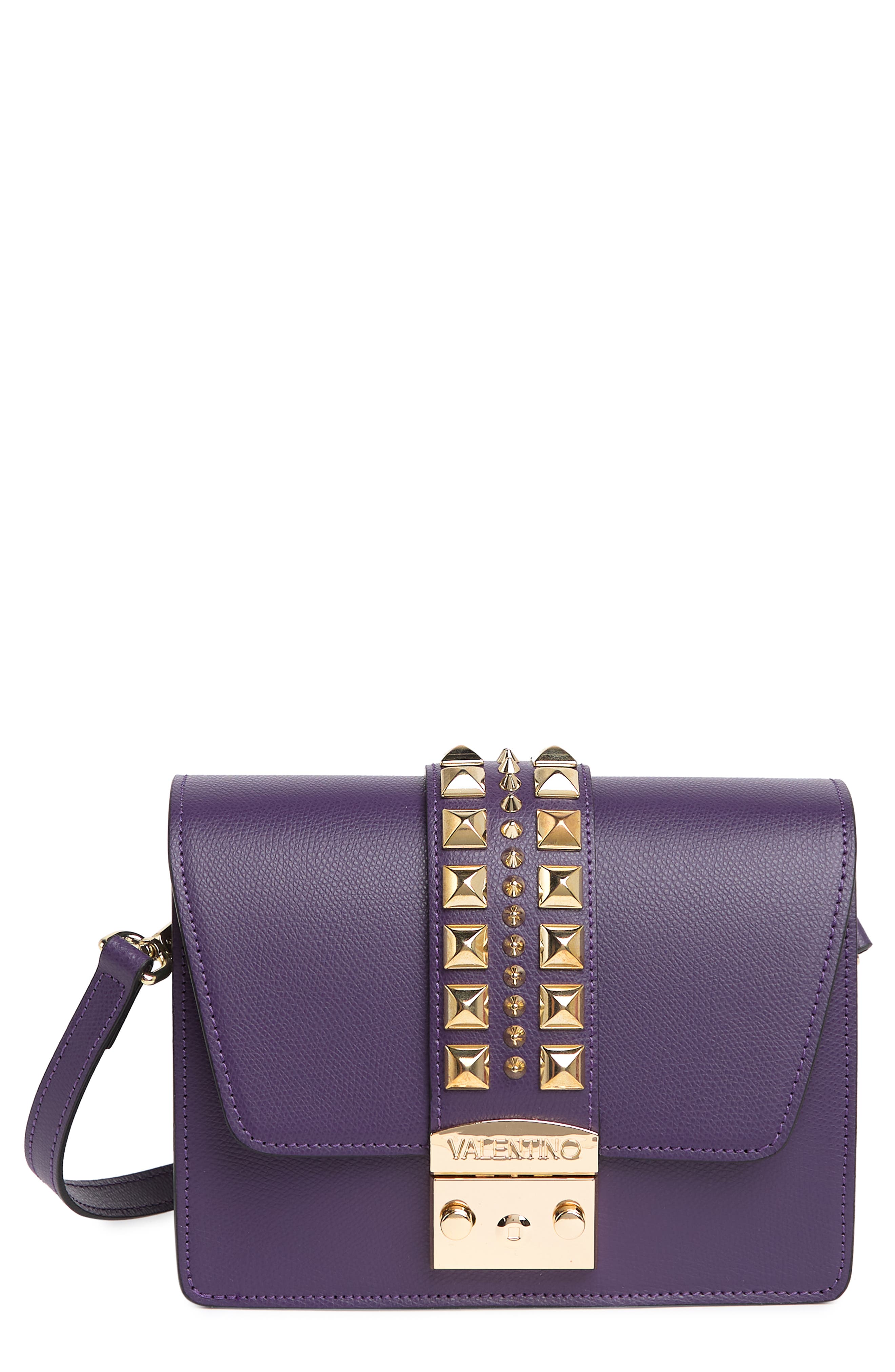 valentino by mario valentino benedicte rockstud leather crossbody bag