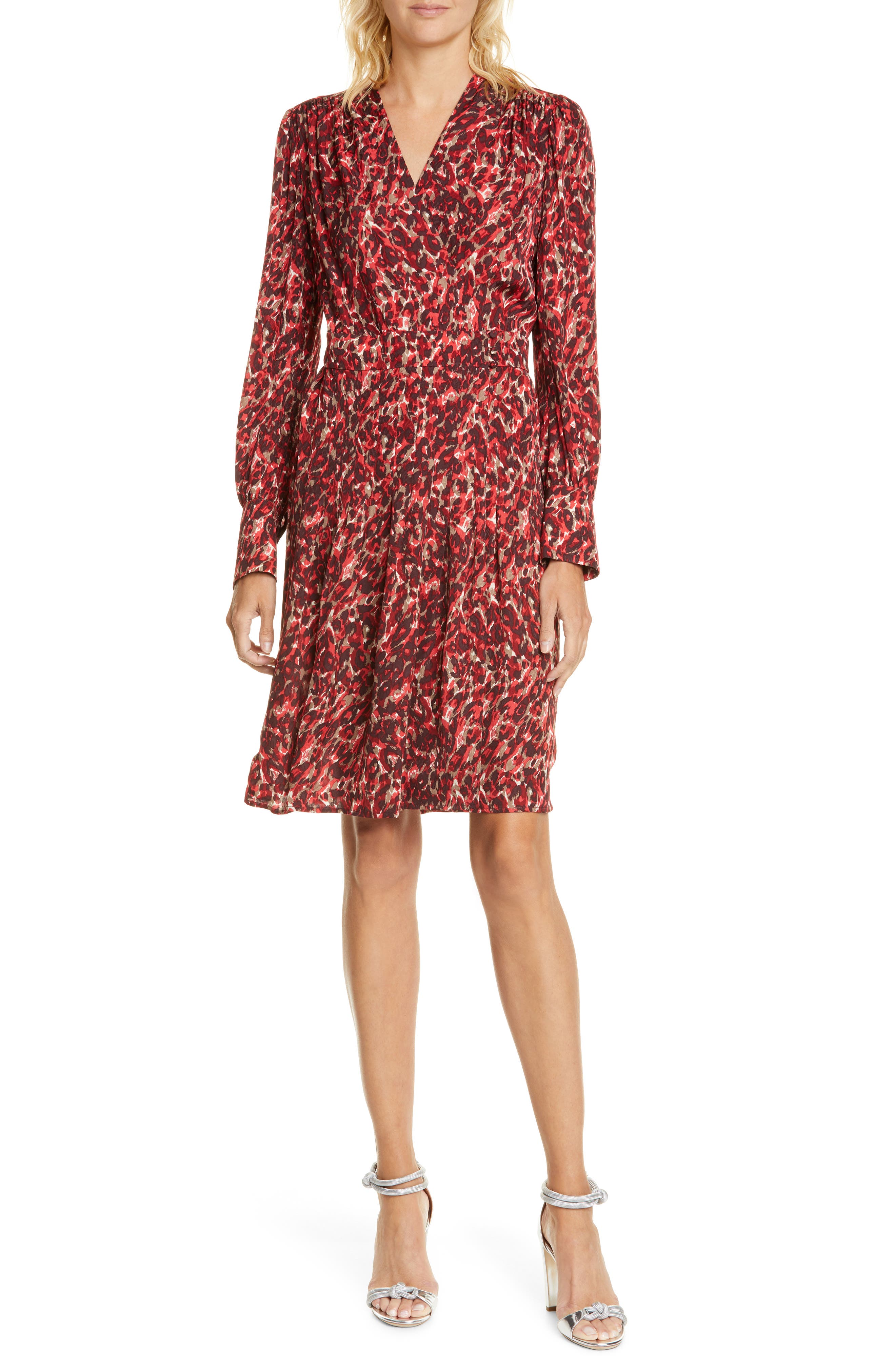 Equipment Dresses Jenesse Print Long Sleeve Dress