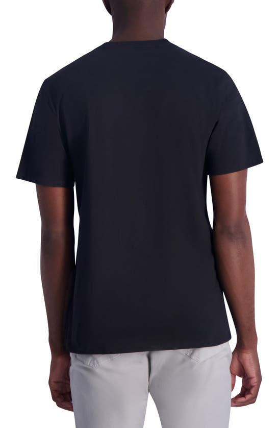 Shop Karl Lagerfeld Paris Raised Camo Logo Graphic T-shirt In Black