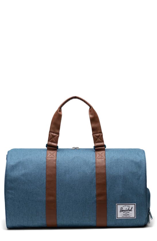 Herschel Supply Co Novel Duffle Bag In Copenhagen Blue Crosshatch