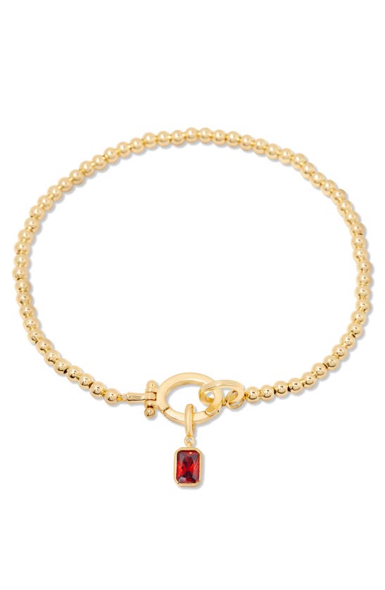 Shop Brook & York Mackenzie Birthstone Bracelet In Gold - January
