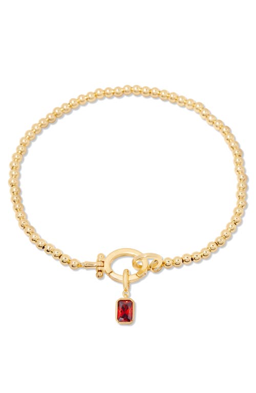 Mackenzie Birthstone Bracelet in Gold - January