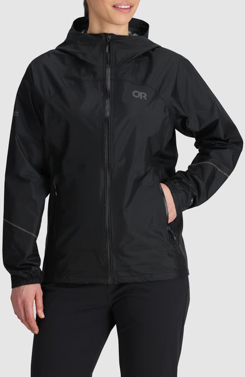 Shop Outdoor Research Helium Rain Ultralight Jacket In Black