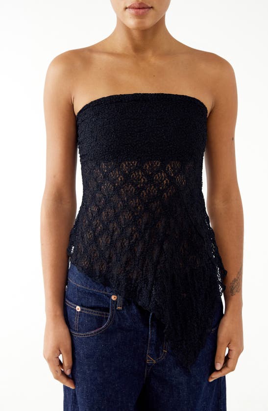 Bdg Urban Outfitters Lace Y2k Bandeau Top In Blue