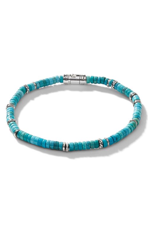 John Hardy Heishi 4mm Beaded Bracelet In Blue