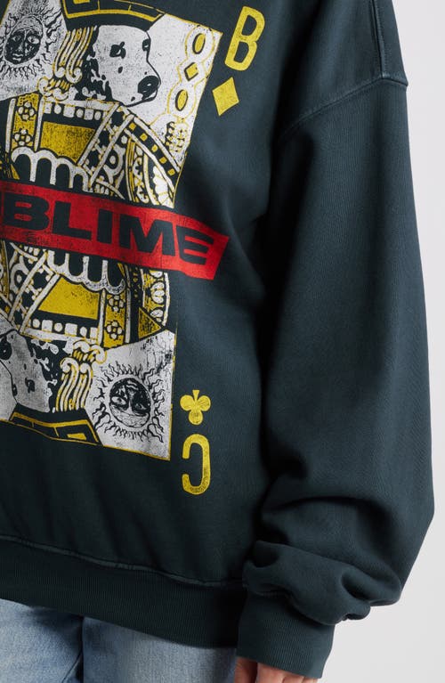 DAYDREAMER DAYDREAMER SUBLIME PLAYING CARD COTTON FLEECE GRAPHIC SWEATSHIRT