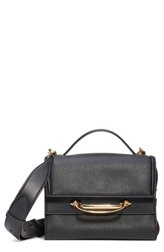 ALEXANDER MCQUEEN SMALL DOUBLE FLAP LEATHER SHOULDER BAG,610021D78AT