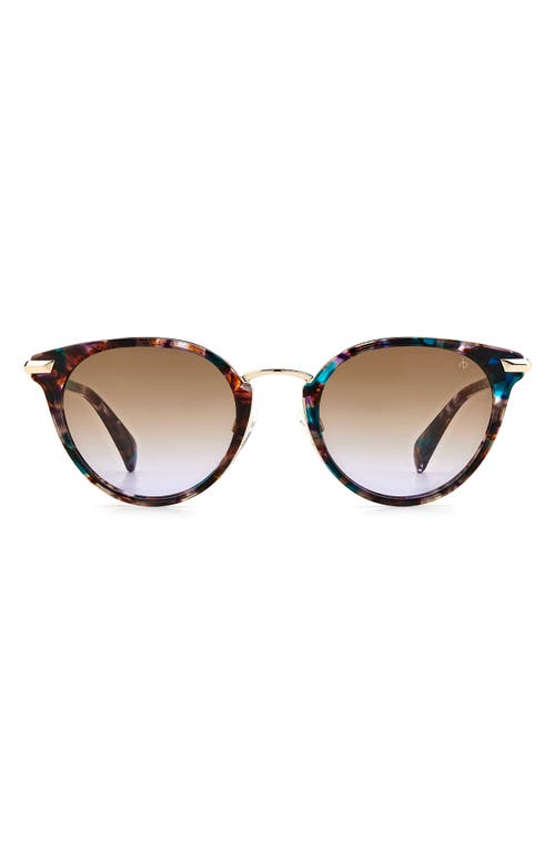 rag & bone 53mm Round Sunglasses in Z/dnupink Havana /Brown Viol at Nordstrom