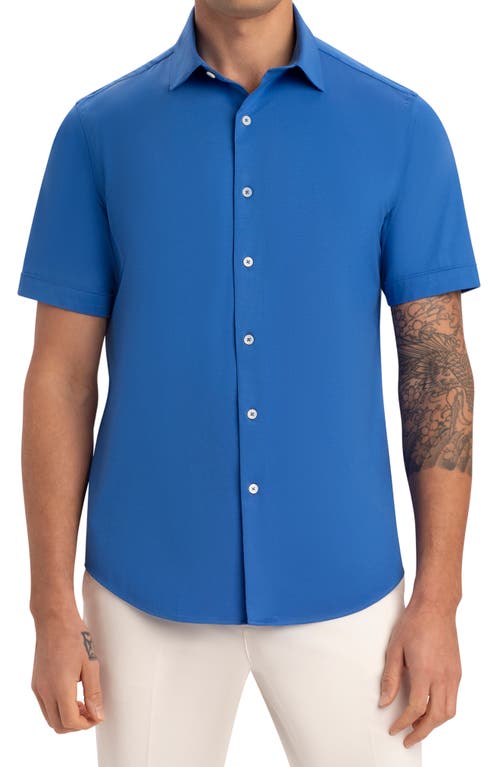 Bugatchi Miles OoohCotton Short Sleeve Button-Up Shirt at Nordstrom,