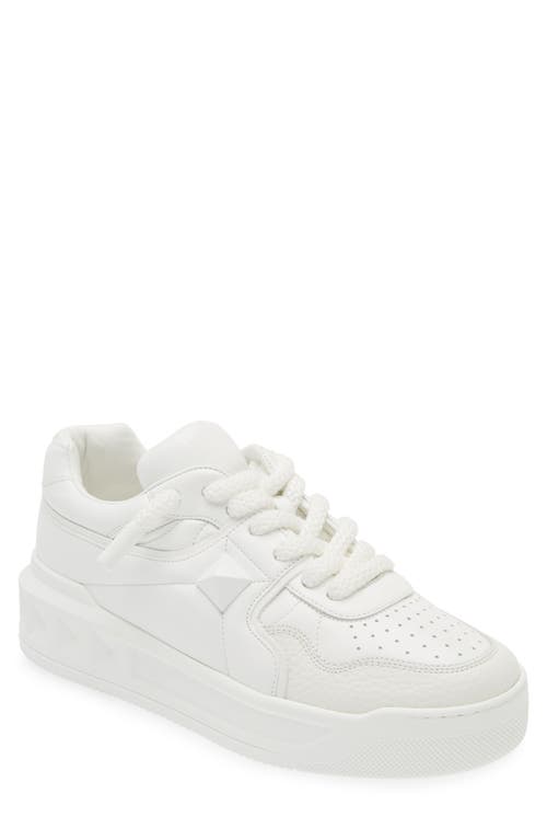 Shop Valentino Garavani One Stud Xl Sneaker In 0bo- Bianco