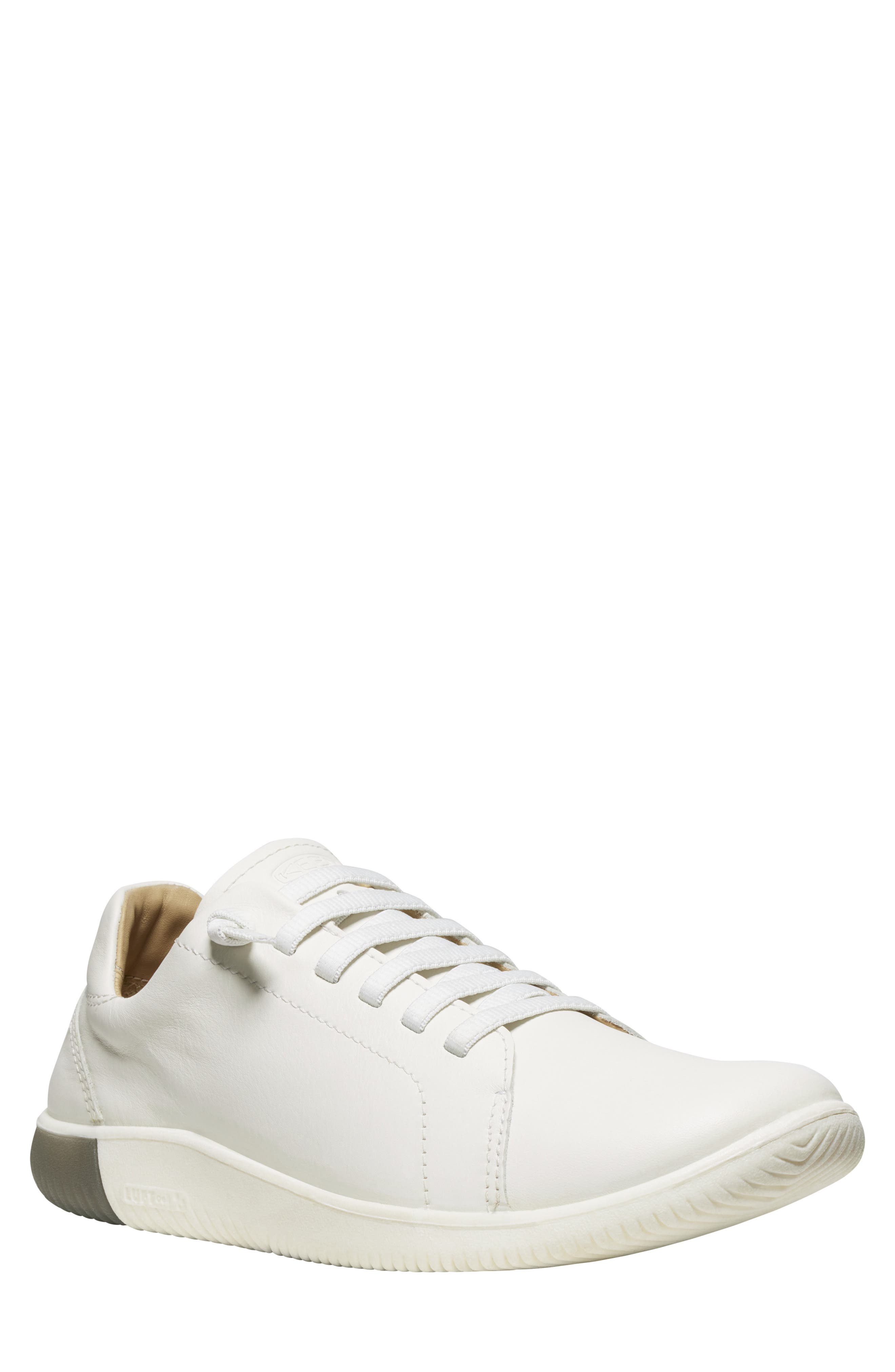 Keen Knx Leather Sneaker In Star White/star White