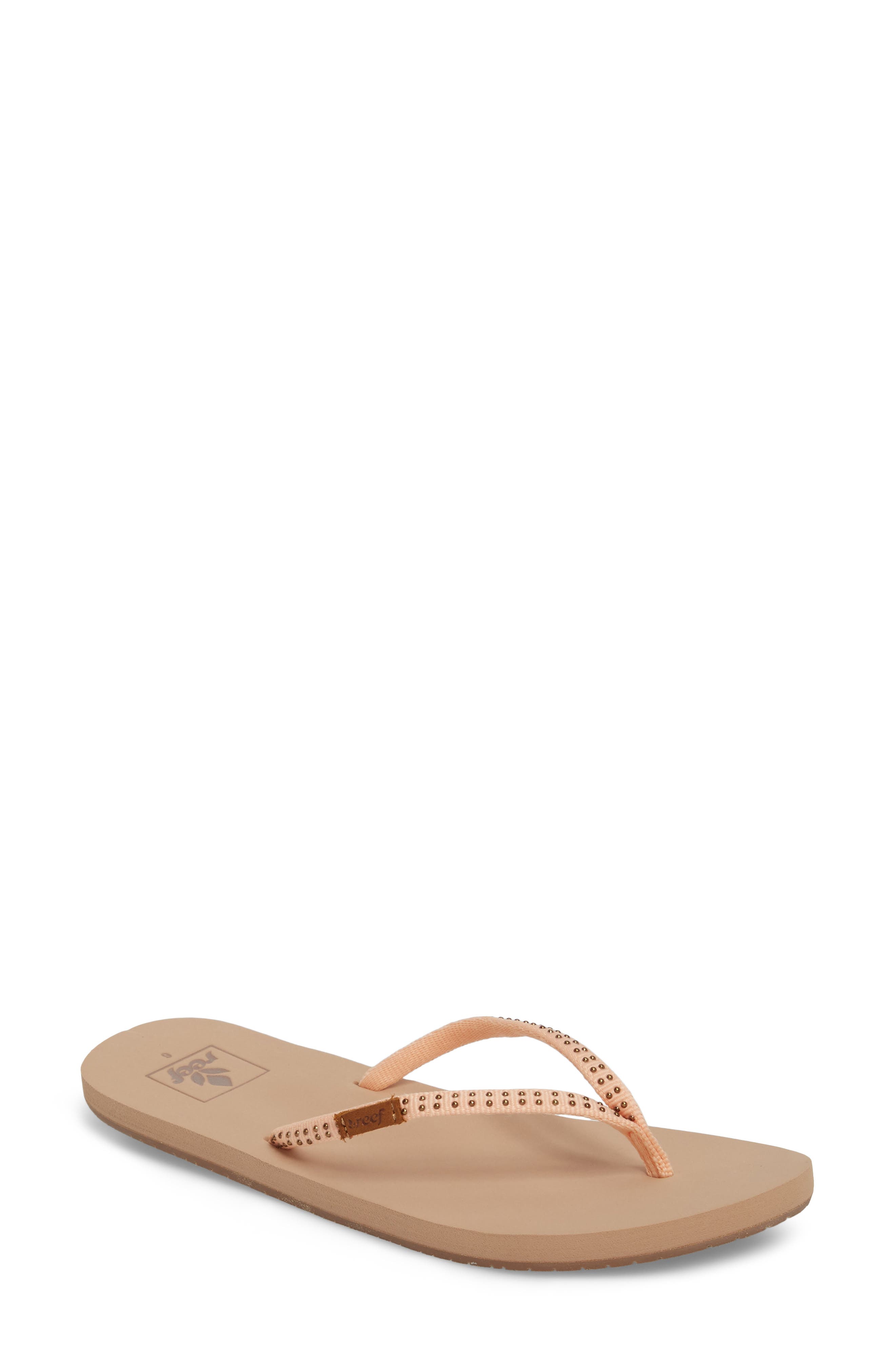 Reef 'Slim Ginger' Studded Flip Flop (Women) Nordstrom