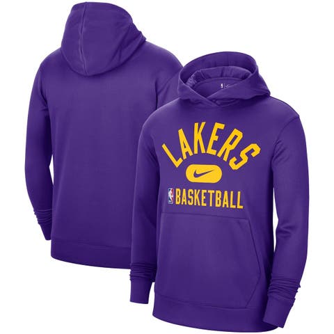 Men's Los Angeles Lakers Nike White 2021-2022 Spotlight On Court  Performance Practice Pullover Hoodie