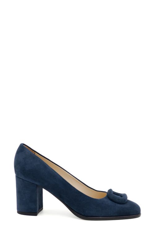 Shop Amalfi By Rangoni Lavinia Block Heel Pump In Navy Cashmere