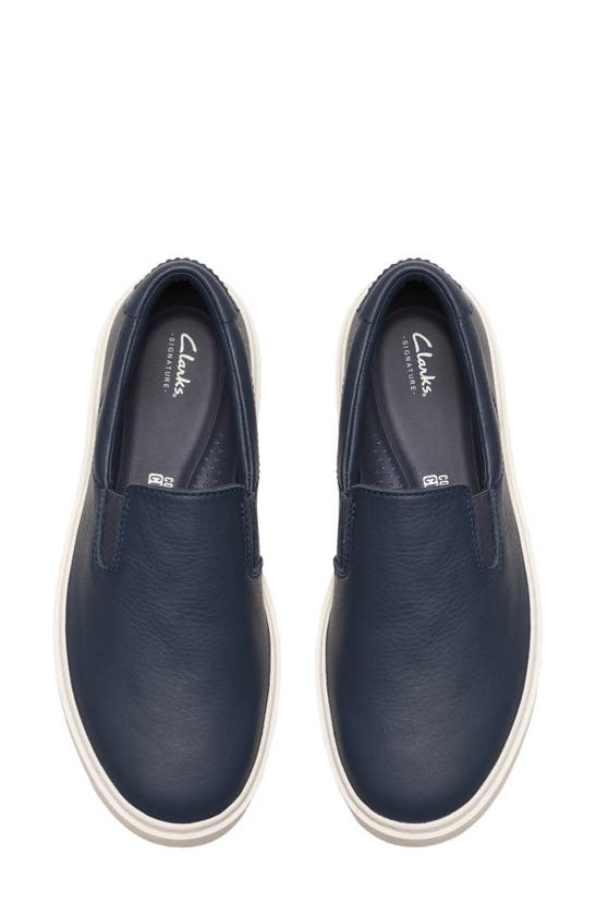 Shop Clarks Craft Swift Go Slip-on Sneaker In Navy Leather