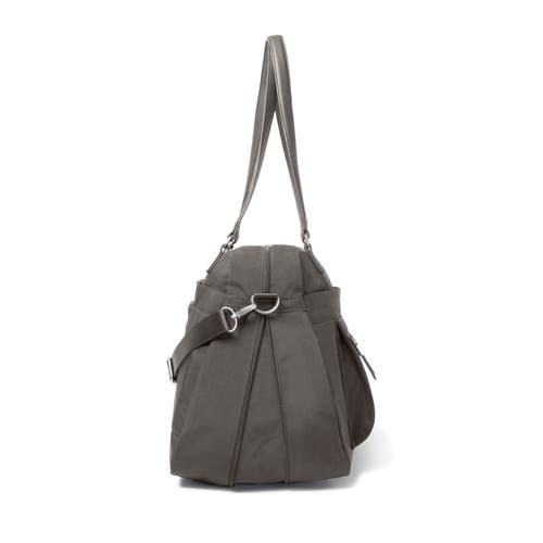 Baggallini Overnight Expandable Laptop Tote Bag With Rfid Wristlet In Sterling Shimmer