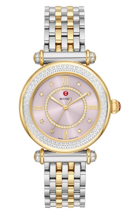 Gold michele clearance watch nordstrom rack