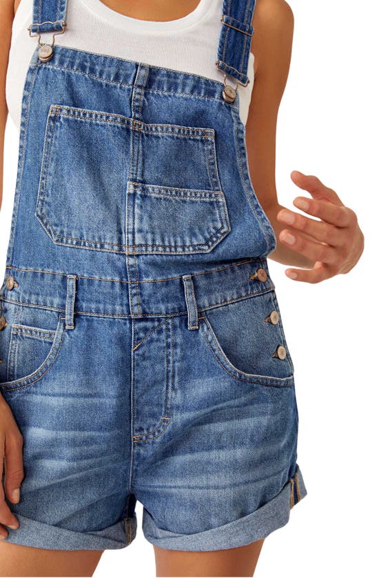 Shop Free People We The Free Ziggy Denim Shortalls In Mantra