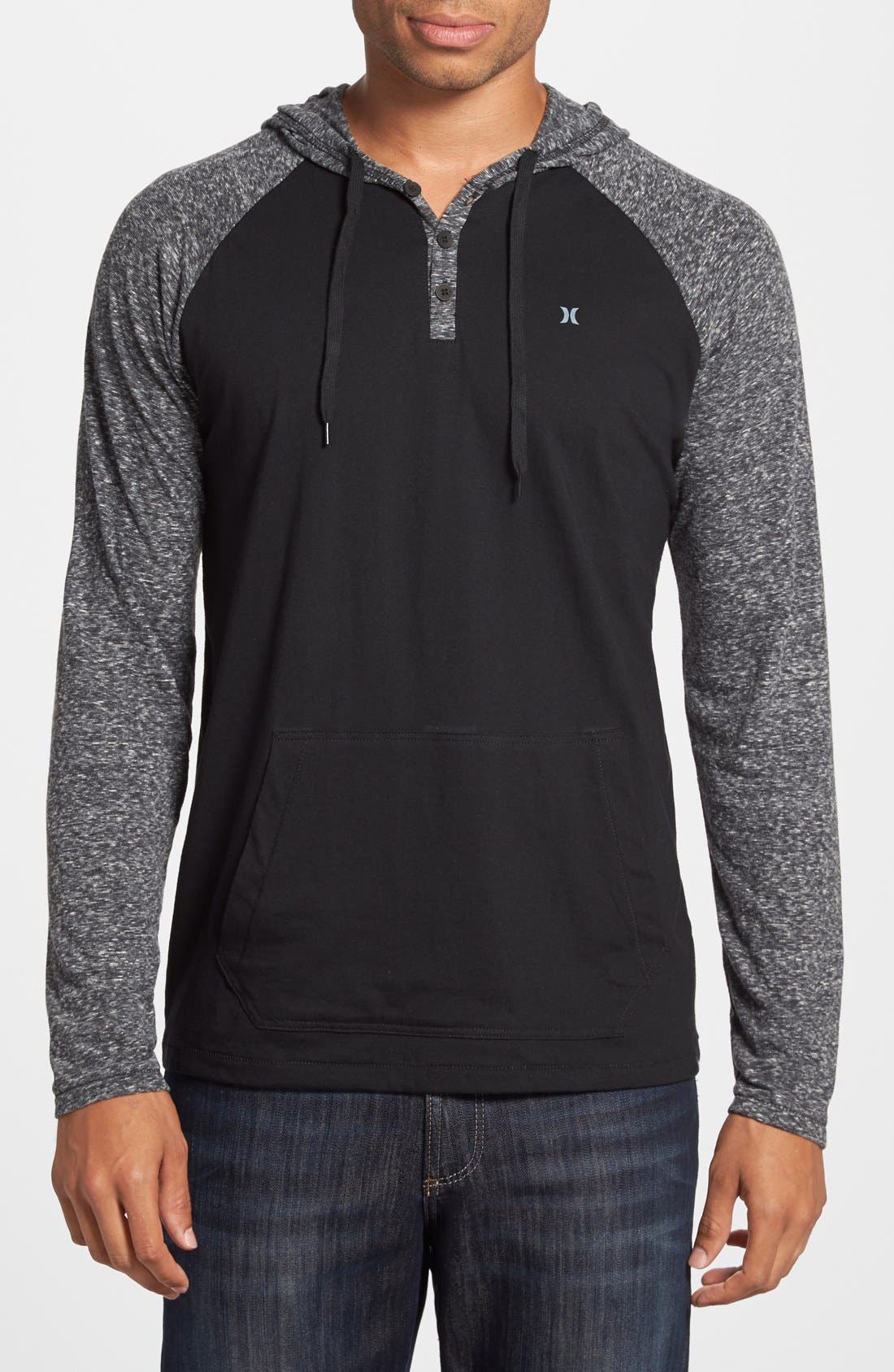Hurley 'Valley' Long Sleeve Henley Hoodie Nordstrom